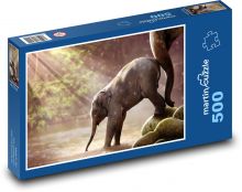 Slůně - slon, zvíře Puzzle 500 - 46x30 cm