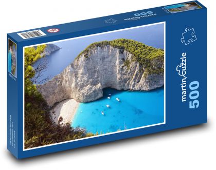 Zakynthos - pláž, ostrov - Puzzle 500 dílků, rozměr 46x30 cm