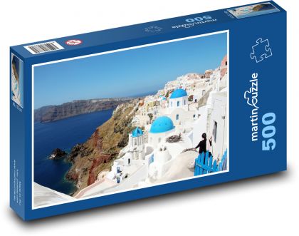 Santorini - Grécko,.island - Puzzle 500 dielikov, rozmer 46x30 cm 