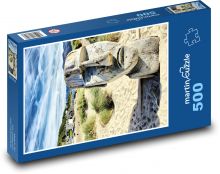 Socha - Moai, Veľkonočné ostrovy Puzzle 500 dielikov - 46 x 30 cm 