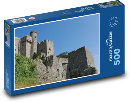 Mont Orgueil - hrad, Jersey  - Puzzle 500 dílků, rozměr 46x30 cm