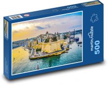 Malta - port, wyspa Puzzle 500 elementów - 46x30 cm