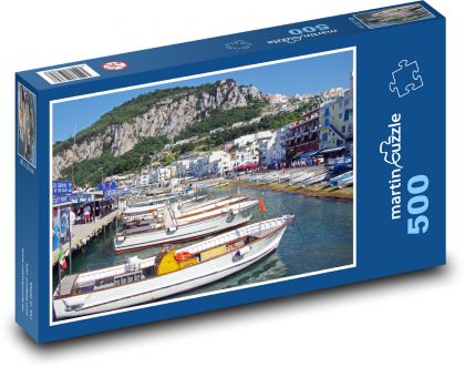 Italy - Capri, port - Puzzle of 500 pieces, size 46x30 cm 