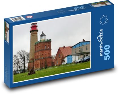 Cape Arkona - Nemecko, domy - Puzzle 500 dielikov, rozmer 46x30 cm 