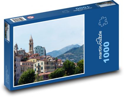 Ventimiglia - Itálie, historické centrum - Puzzle 1000 dílků, rozměr 60x46 cm