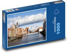 Gdansk - Poland, canal Puzzle 1000 pieces - 60 x 46 cm 