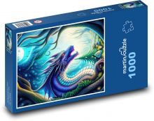 Drak - Mesiac, Strom Puzzle 1000 dielikov - 60 x 46 cm 