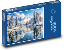 Snowy winter landscape Puzzle 1000 pieces - 60 x 46 cm 