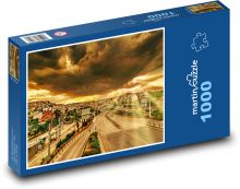 Západ slunce - Řecko Puzzle 1000 dílků - 60 x 46 cm