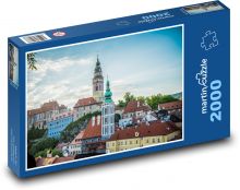 Zámecká věž - Český Krumlov, město Puzzle 2000 dílků - 90 x 60 cm