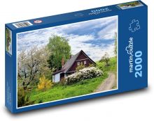 Chalupa u cesty Puzzle 2000 - 90x60 cm
