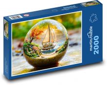 Loď - plachetnice Puzzle 2000 dílků - 90 x 60 cm