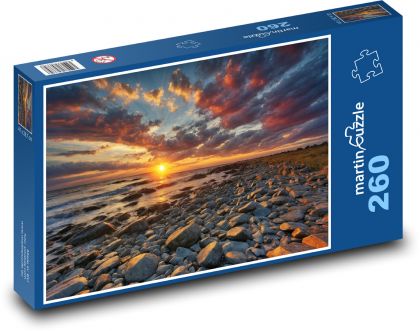 Sunset off the coast - Puzzle 260 pieces, size 41x28.7 cm 