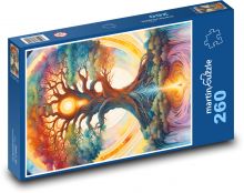 Kolorowe drzewo Puzzle 260 elementów - 41x28,7 cm