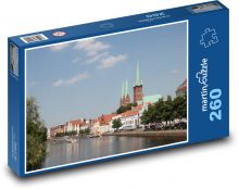 Lübeck - mestské brány, Nemecko Puzzle 260 dielikov - 41 x 28,7 cm 