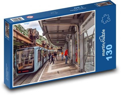 Visutá dráha - Schwebebahn, Německo - Puzzle 130 dílků, rozměr 28,7x20 cm