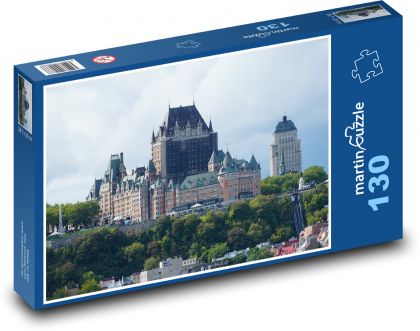 Quebec - Hrad Frontenac, Kanada - Puzzle 130 dílků, rozměr 28,7x20 cm