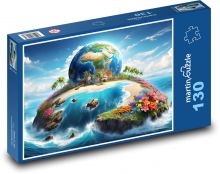 Klimatická změna země Puzzle 130 dílků - 28,7 x 20 cm