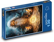 Kúzelník a veštecká guľa Puzzle 130 dielikov - 28,7 x 20 cm 