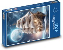 Plachetnice na moři Puzzle 130 dílků - 28,7 x 20 cm