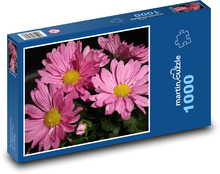 Chrysanthemum - pink, dew Puzzle 1000 pieces - 60 x 46 cm 