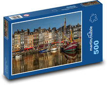 France - Honfleur, the port Puzzle of 500 pieces - 46 x 30 cm 