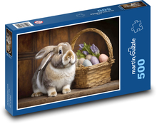 Easter Bunny - Eggs, Rabbit Puzzle of 500 pieces - 46 x 30 cm 